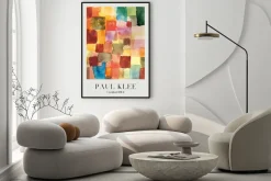 Plakat: Kolorowa abstrakcja reprodukcja paul klee