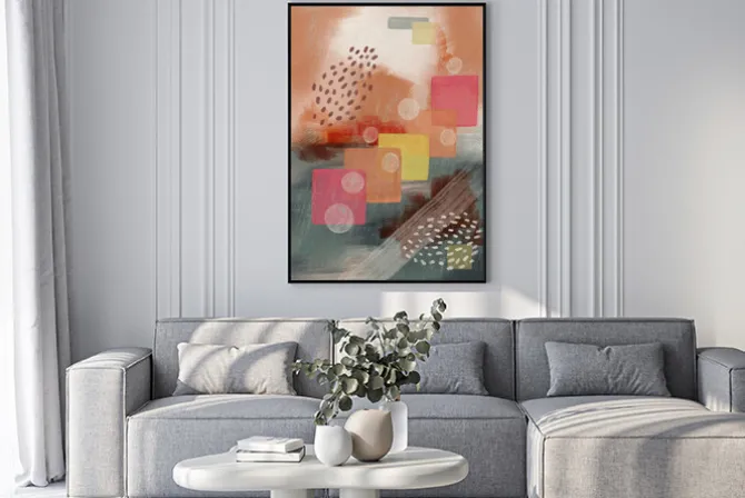 Plakat: Kolorowa abstrakcja w nowoczesnym stylu