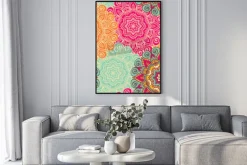 Plakat: Kolorowe mandale wzorzyste