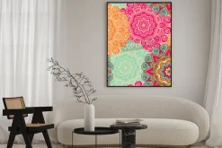 Plakat: Kolorowe mandale wzorzyste