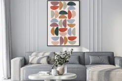 Plakat: Kolorowy wzór geometryczny regularne kształty