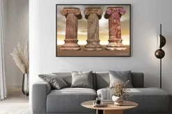 Plakat: Kolumny z kamienia - 3d render