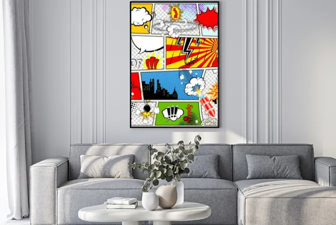 Plakat: Komiks w starym stylu