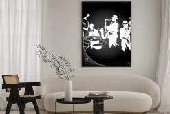 Plakat: Koncert jazzowy czarnym tle