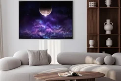 Plakat: Kosmos sceny z planet, mgławic i gwiazd w przestrzeni