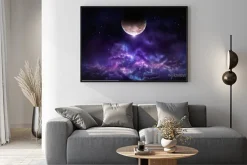 Plakat: Kosmos sceny z planet, mgławic i gwiazd w przestrzeni