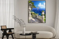 Plakat: Krajobraz morza śródziemnego