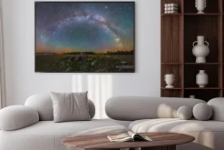 Plakat: Krajobraz rozgwieżdżonego nieba nocnego