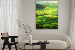 Plakat: Krajobraz toskańskich łąk