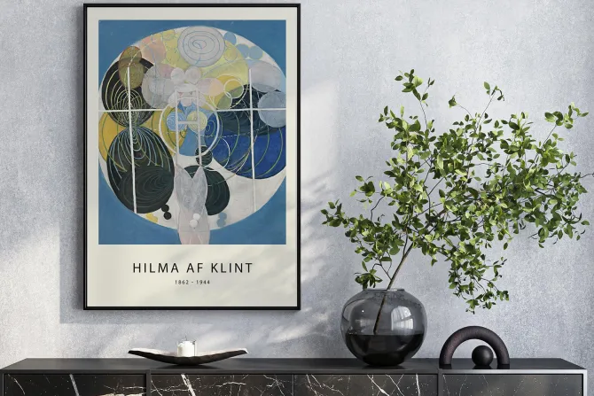 Plakat: Kształty w kole abstrakcja hilma af klint
