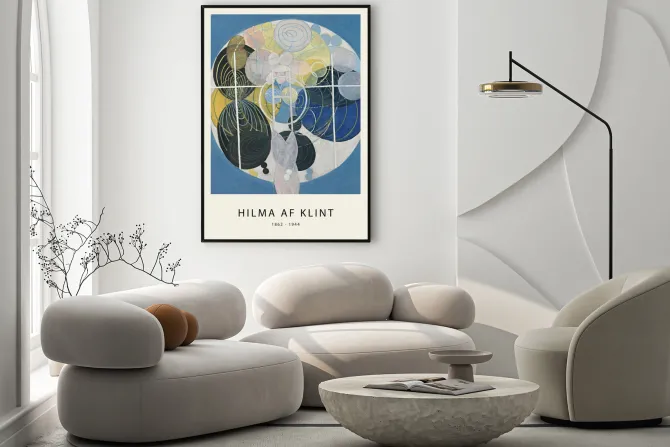 Plakat: Kształty w kole abstrakcja hilma af klint