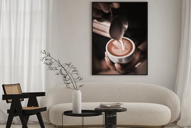 Plakat: Kubek kawy w stylu vintage