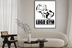 Plakat: Kulturysta ikona lub symbol