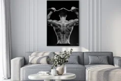 Plakat: Kulturysta pokazuje swoje plecy