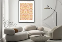 Plakat: Kwiatowe ornamenty w stylu william morris