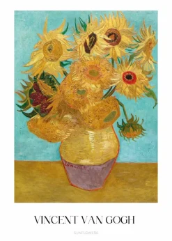 Plakat: Kwiaty słoneczniki reprodukcja vincenta van gogha