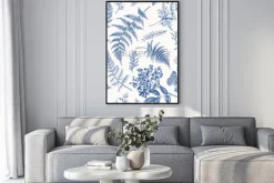 Plakat: Kwiecisty bezszwowy wzór w rocznika stylu. różne liście paproci,