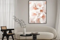 Plakat: Kwitnąca wiśnia białe kwiaty