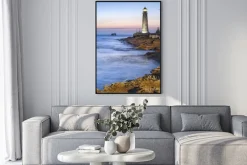 Plakat: Latarnia w zmierzchu