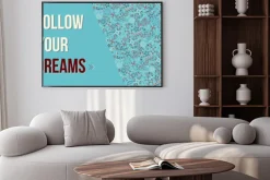 Plakat: Śledź swój projekt marzenia cytat plakat