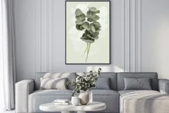 Plakat: Liście eukaliptusa w odcieniu zieleni