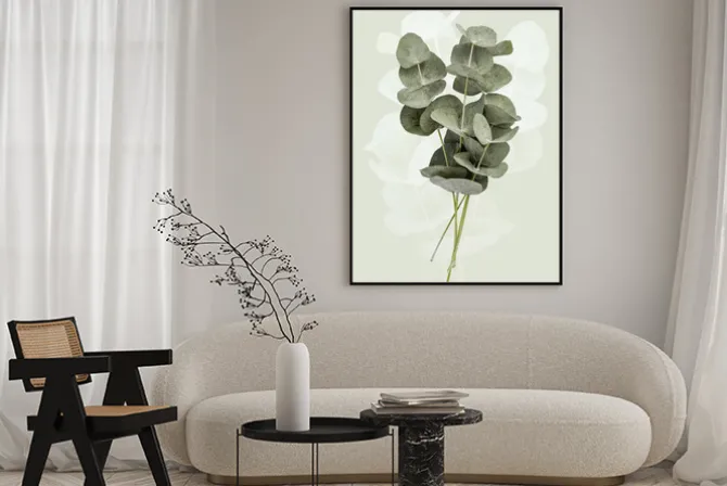 Plakat: Liście eukaliptusa w odcieniu zieleni