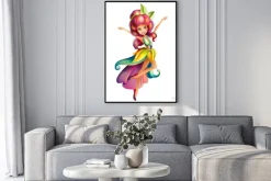 Plakat: Śliczne kolorowe bajki znaków