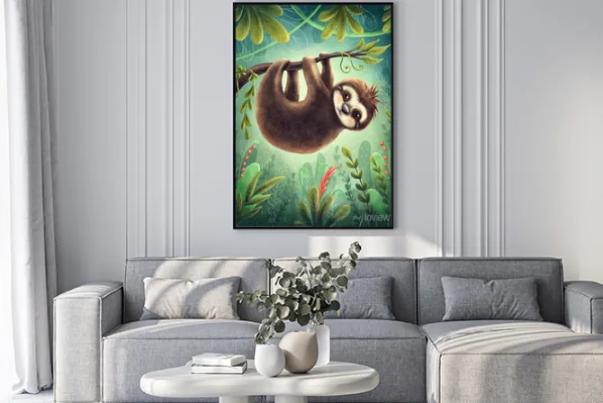 Plakat: Śliczne lenistwo