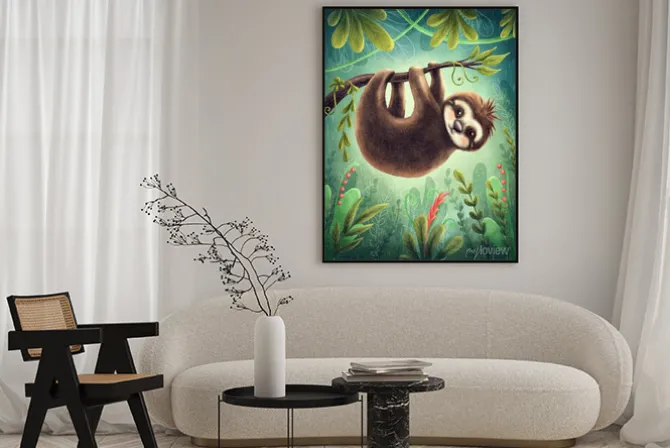 Plakat: Śliczne lenistwo