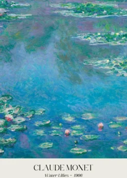 Plakat: Lilie wodne reprodukcja claude monet