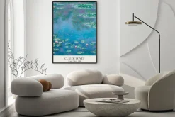 Plakat: Lilie wodne reprodukcja claude monet