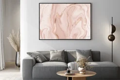 Plakat: Liquid marble canvas abstract painting background with bronze