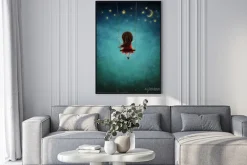Plakat: Little fairy girl swingig