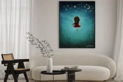 Plakat: Little fairy girl swingig