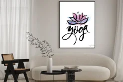 Plakat: Logo jogi studio lub klasy medytacji. spa logo elementów akwareli.