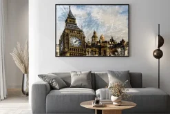 Plakat: Londyn komponowanie w stylu vintage