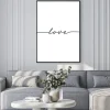 Plakat: Love minimalistyczny napis na białym tle