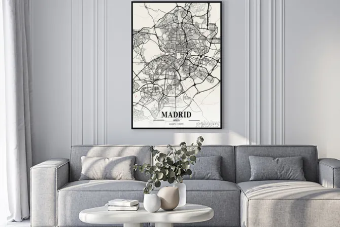 Plakat: Madryt mapa miasta