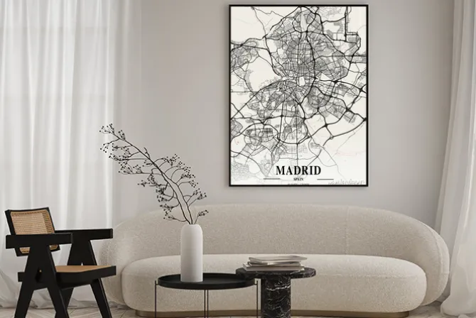 Plakat: Madryt mapa miasta