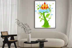 Plakat: Magiczna fasola i zamek w chmurach.