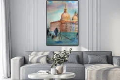 Plakat: Malowanie wenecja, malował akwarelą