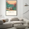 Plakat: Malowniczy pejzaż reprodukcja hokusai
