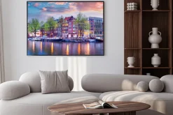 Plakat: Malowniczy zakątek amsterdamu