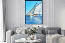 Plakat: Manewrująca żaglówka