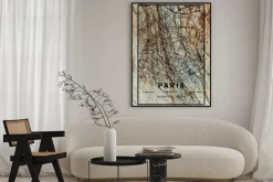 Plakat: Mapa miasta paryż