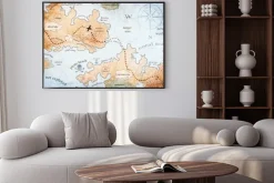 Plakat: Mapa pirackiej wyspy skarbów