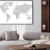 Plakat: Mapa świata grey vector