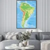 Plakat: Mapa z ameryką południową