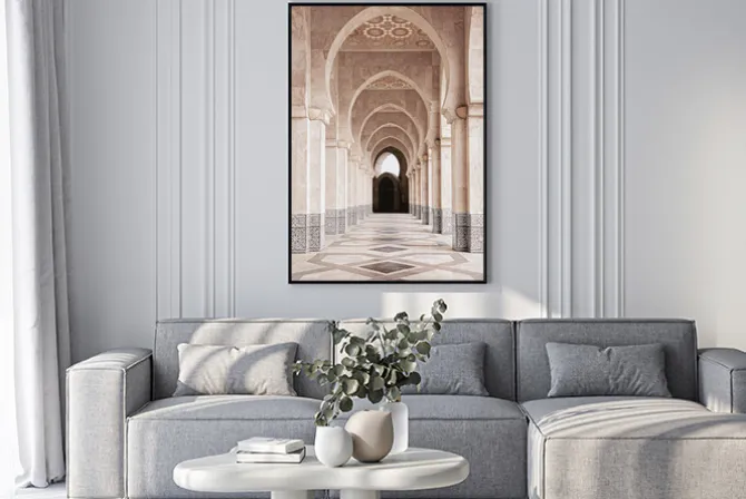 Plakat: Marokańska architektura meczet w casablance