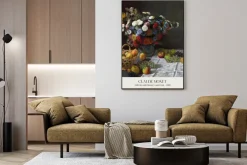 Plakat: Martwa natura z kwiatami i owocami reprodukcja claude monet